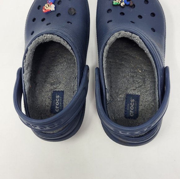 Crocs Classic Lined Clog-K Blue Size J2 - Picture 4 of 8